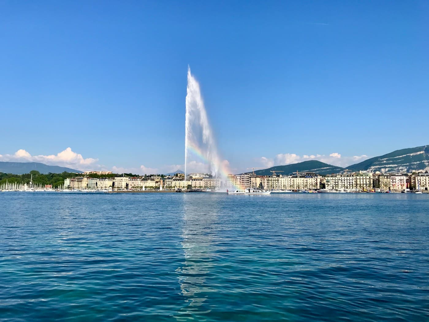 The Jet d'Eau on Lake Geneva